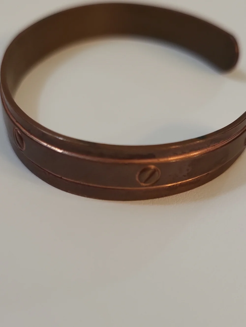 Vintage Avon Riveted Copper Cuff Bracelet